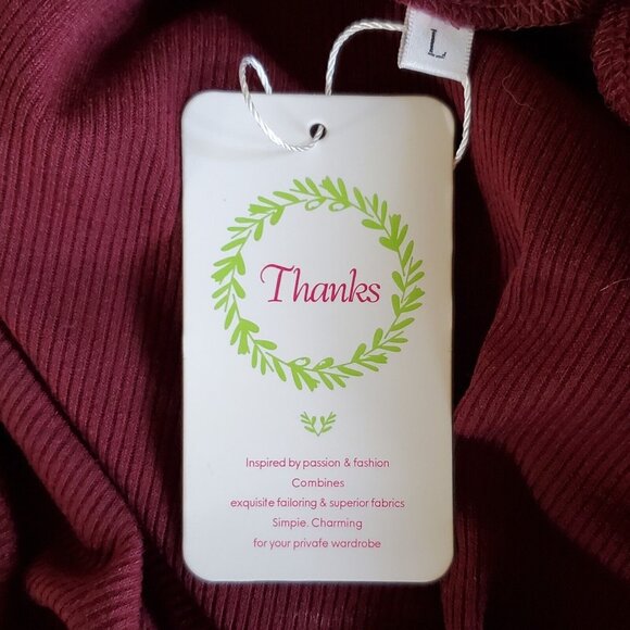 Women's L Midi Dress Sleeveless Cowl Neck Knit Stretch Maroon Red Elastic Waist - Picture 11 of 13